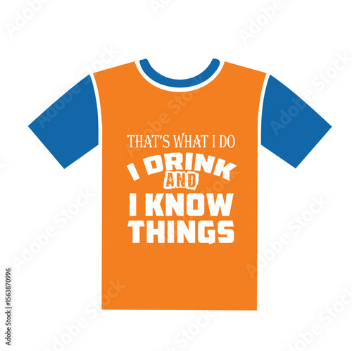 Orange and blue t shirt with white text clothing apparel and t shirt