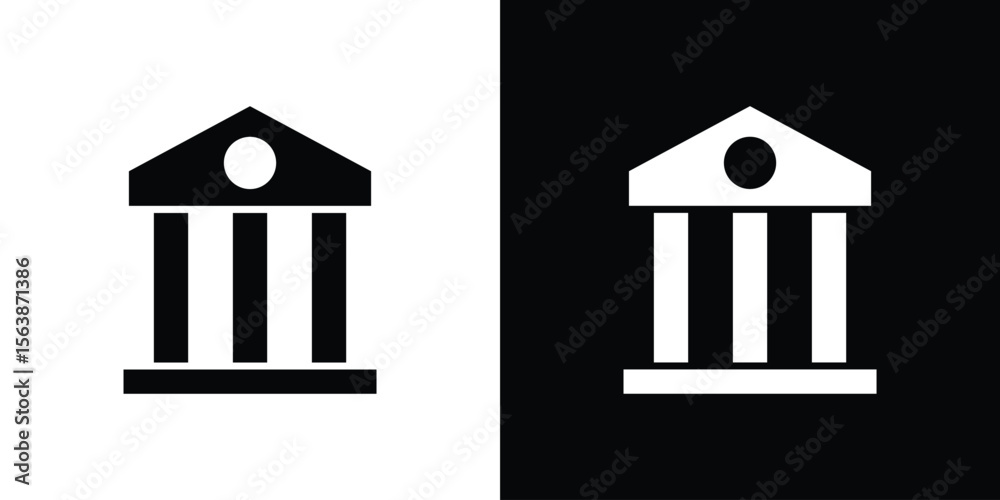 Obraz premium Courthouse icon of glyph style design vector pack