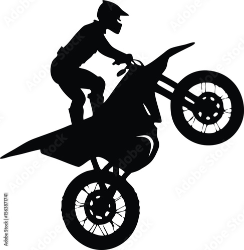 silhouette of a biker