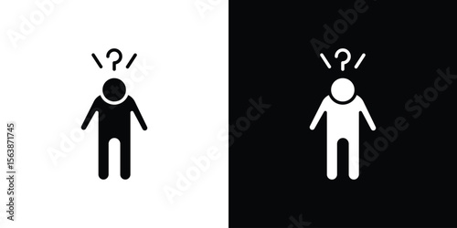 Depression icon of glyph style design vector pack