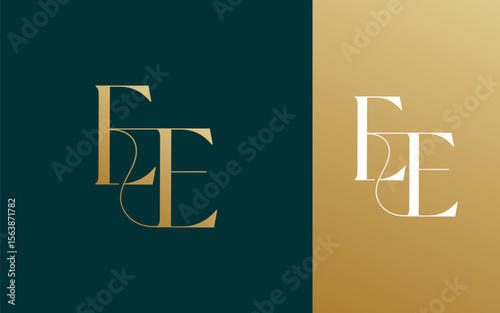 Initial letter EE logo design vector illustration for couple, wedding, and business