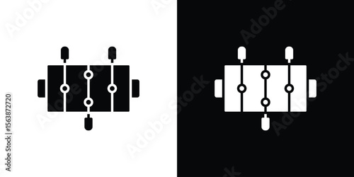 Foosball icon of glyph style design vector pack