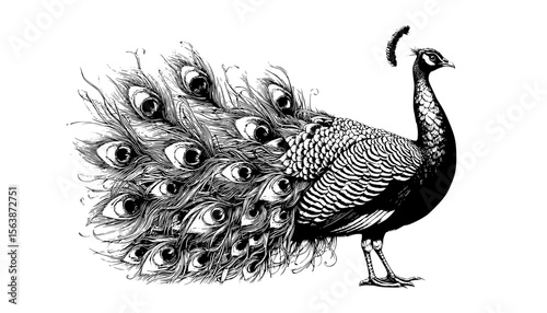 peacock vector illustration