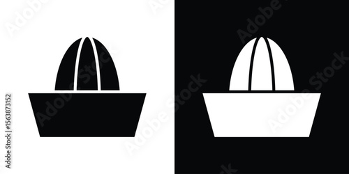 Hand Juicer icon of glyph style design vector pack