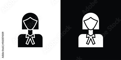 Lawyer icon of glyph style design vector pack