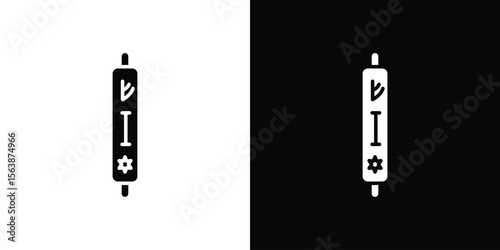 Mezuzah icon of glyph style design vector pack