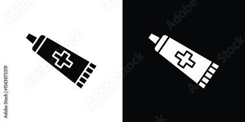 Ointment icon of glyph style design vector pack