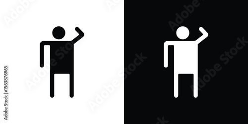 Salute icon of glyph style design vector pack