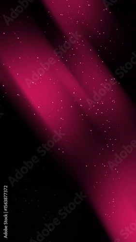 Vivid Black Pink Light Beams Enhanced by Particles and Stardust Effect