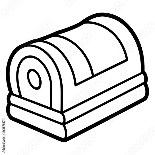 Stone Rolled Tomb  Vector Religious Easter Symbol for Microstock Graphics