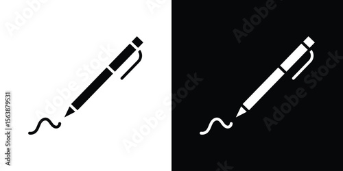 Write icon of glyph style design vector pack