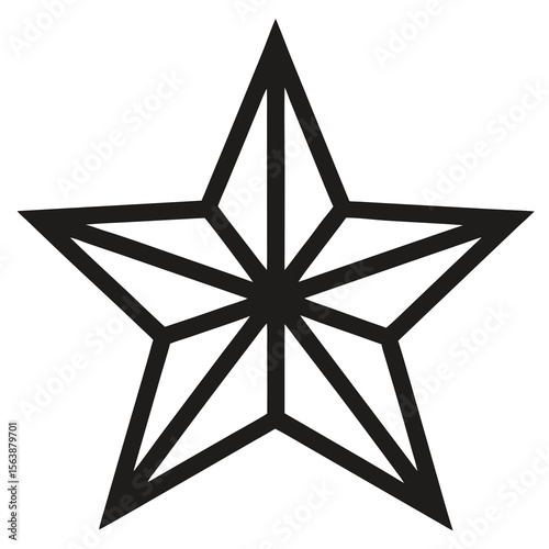 silver star on white background