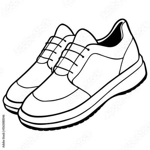 Minimal Shoe Silhouette Vector