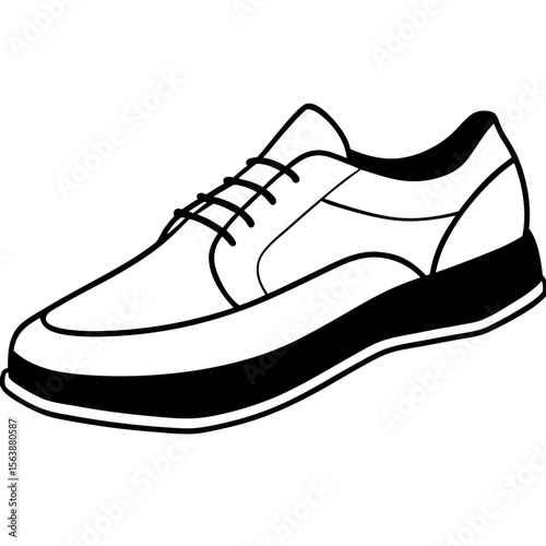 Minimal Shoe Silhouette Vector