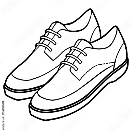 Minimal Shoe Silhouette Vector