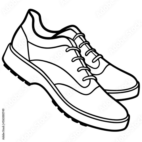 Minimal Shoe Silhouette Vector
