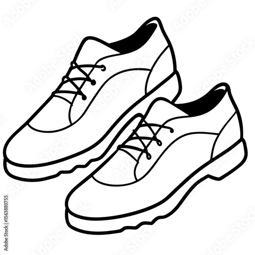 Minimal Shoe Silhouette Vector