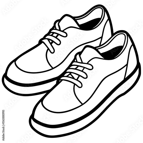 Minimal Shoe Silhouette Vector