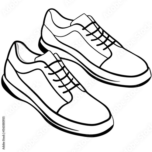 Minimal Shoe Silhouette Vector