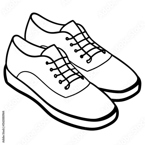 Minimal Shoe Silhouette Vector