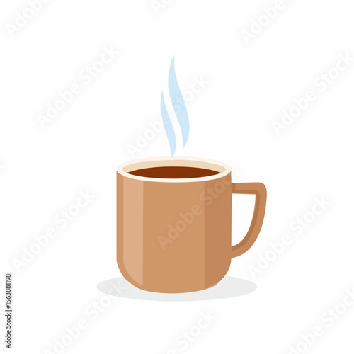 Aromatic Morning Coffee: A simple, appealing image of a warm cup of aromatic coffee, its inviting steam curling gently upwards, ready to awaken the senses.