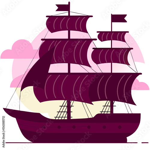 sailing ship on the sea