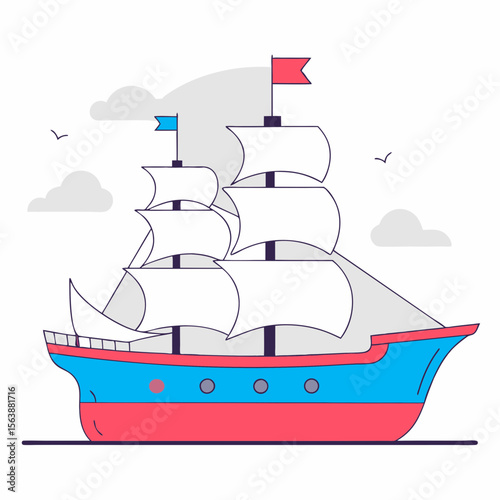 ship on the sea