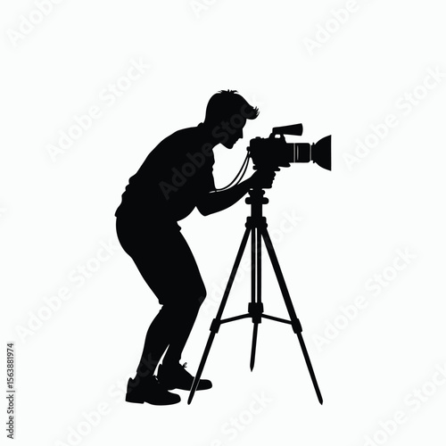 Filmmaker Icon – Camera Operator Silhouette

