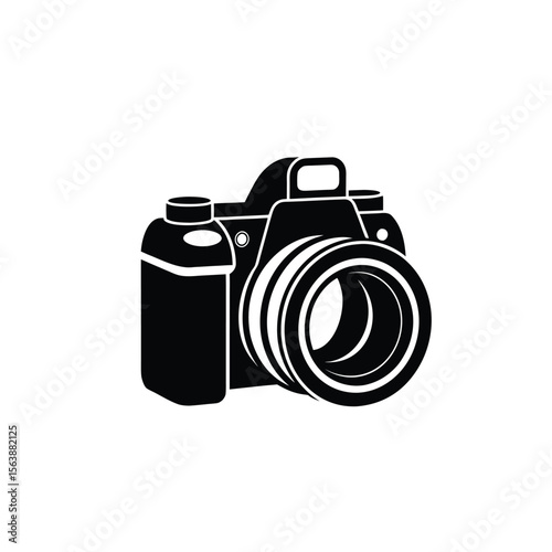 DSLR with Zoom Lens – Professional Camera Icon

