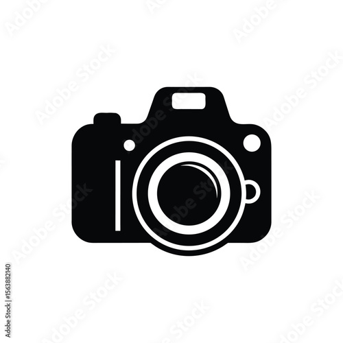 Black Camera Symbol – Minimal Design

