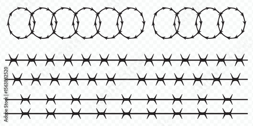 seamless barbed wire vector pattern for industrial security and fencing designs