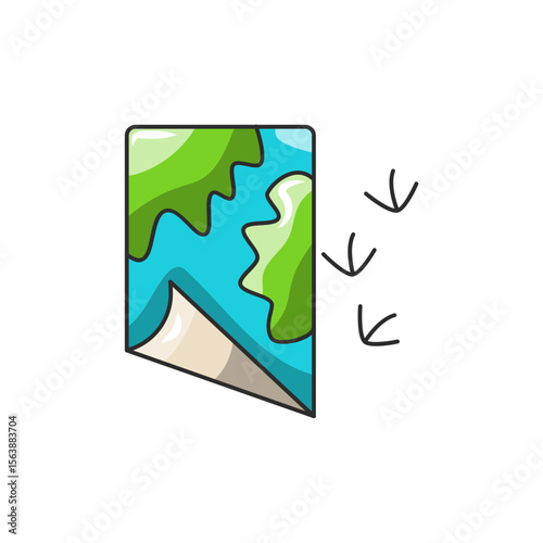 Allergy Map Icon, Pollen Map Environmental Tracker.