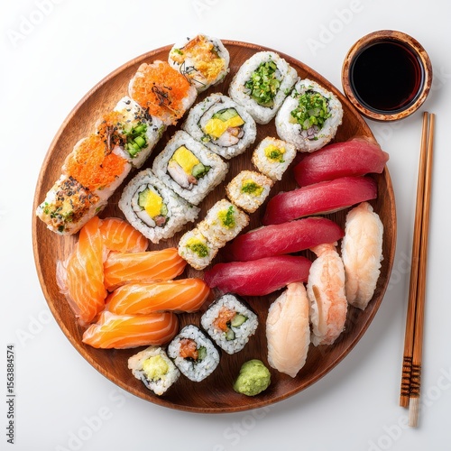 A plate of sui with chops and a bowl of sauce