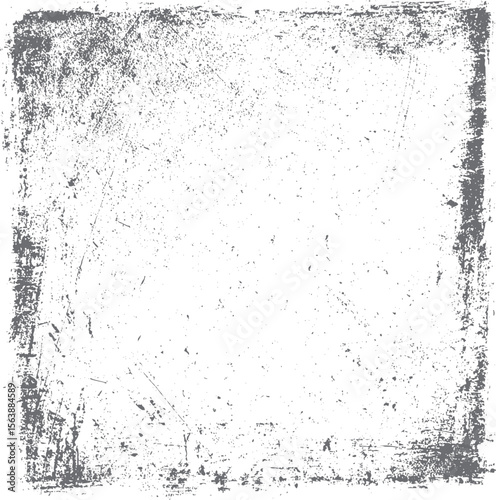 Grunge edge texture with square layout structure. Abstract vintage border overlay pattern. Ideal for creative rough surface designs.