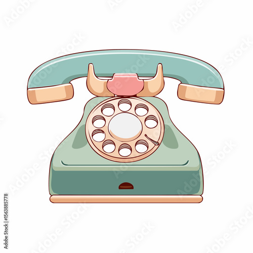 Vintage Telephone: A charming vintage telephone, with its retro design and pastel hues, evokes a sense of nostalgia and classic communication.