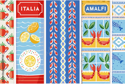seamless pattern with vegetables and fruits