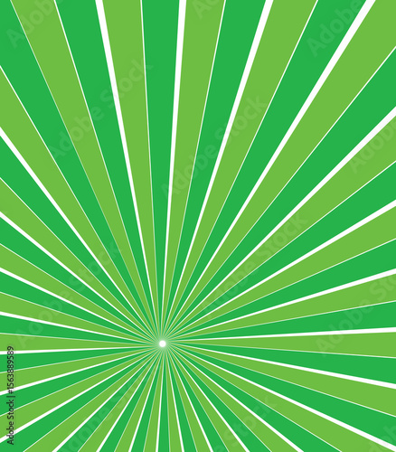 Vibrant Green Sunburst Pattern Background. Ray star burst backdrop