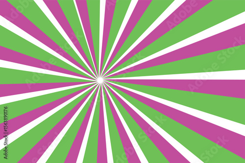 Vibrant Green Sunburst Pattern Background. Ray star burst backdrop