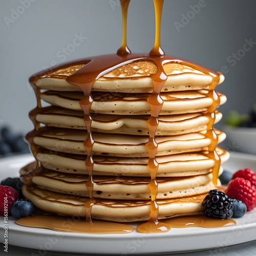 Wallpaper Mural stack of pancakes with blueberries Torontodigital.ca