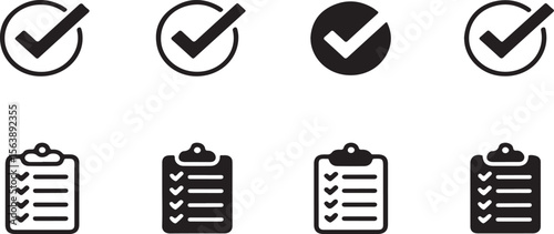 Checklist Icons - Minimalist Black & White Set