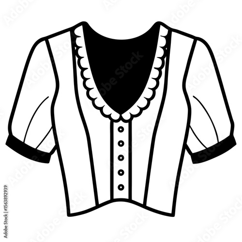 Lace Blouse Fashion Vector