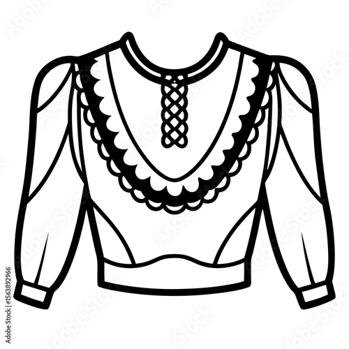Lace Blouse Fashion Vector