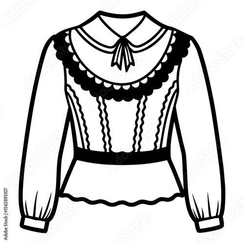 Lace Blouse Fashion Vector
