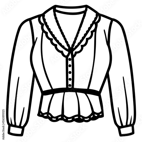 Lace Blouse Fashion Vector