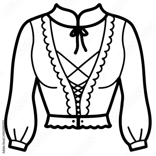 Lace Blouse Fashion Vector