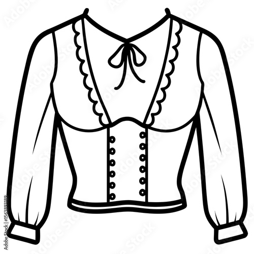 Lace Blouse Fashion Vector
