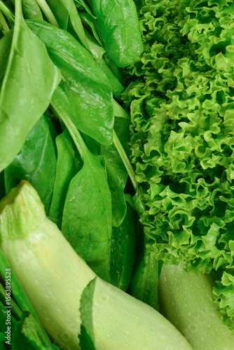 Wallpaper Mural Fresh green vegetables and herbs as a background. Torontodigital.ca