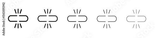 Broken link icons. simple and modern vector icon designs
