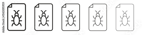 Bug report icons. simple and modern vector icon designs