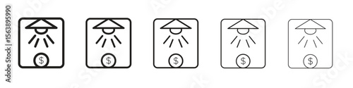 Business incubator icons. simple and modern vector icon designs